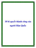 10 bí quyết thành công của người Hàn Quốc potx