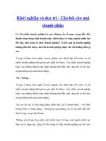 Khởi nghiệp và duy trì - Câu hỏi cho mọi doanh nhân pptx