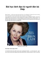 Bài học lãnh đạo từ người đàn bà thép pot