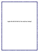 Apple đã mất đi thời kỳ bảo mật huy hoàng? pptx