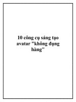 10 công cụ sáng tạo avatar 