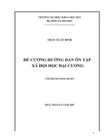 ĐỀ CƯƠNG HƯỚNG DẪN ÔN TẬP XÃ HỘI HỌC ĐẠI CƯƠNG pptx