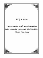 LUẬN VĂN: Phân tích thống kê kết quả tiêu thụ hàng hoá ở trung tâm kinh doanh thép Nam Hải – Công ty Nam Vang pot