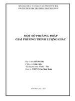 Phương pháp giải phương trình lượng giác