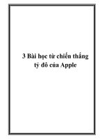 3 Bài học từ chiến thắng tỷ đô của Apple ppt