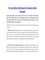 10 sai lầm khi lập kế hoạch kinh doanh doc