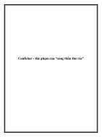 Conficker - thủ phạm của “sóng thần thư rác” potx