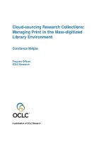 Cloud-sourcing Research Collections: Managing Print in the Mass-digitized Library Environment potx
