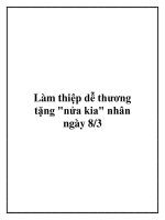 Làm thiệp dễ thương tặng 