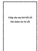 Giúp cha mẹ bớt bối rối khi chăm sóc bé sốt pdf