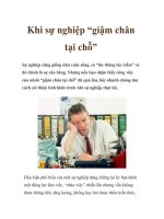 Khi sự nghiệp “giậm chân tại chỗ” pptx