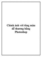 Chỉnh ảnh với tông màu dễ thương bằng Photoshop. docx