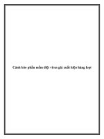 Cảnh báo phần mềm diệt virus giả xuất hiện hàng loạt pptx