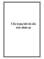 Cẩn trọng khi tái cấu trúc nhân sự potx