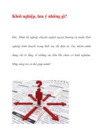 Khởi nghiệp, lưu ý những gì? ppt