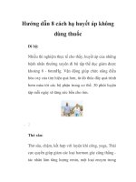 Hướng dẫn 8 cách hạ huyết áp không dùng thuốc ppt