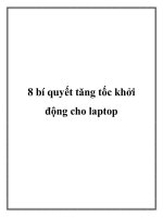 8 bí quyết tăng tốc khởi động cho laptop. ppt