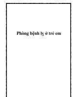 Phòng bệnh lỵ ở trẻ em potx