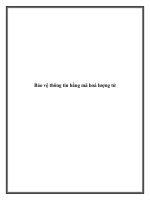 Bảo vệ thông tin bằng mã hoá lượng tử doc