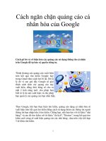 Cách ngăn chặn quảng cáo cá nhân hóa của Google potx