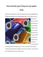 Microsoft khắc phục lỗ hổng bảo mật nghiêm trọng potx