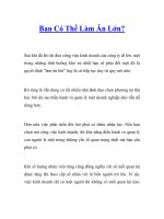 Bạn Có Thể Làm Ăn Lớn? docx