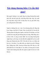 Xây dựng thương hiệu: Có cần thời gian? potx