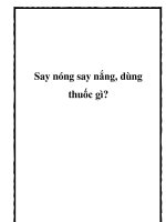 Say nóng say nắng, dùng thuốc gì? potx