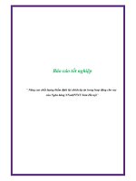 Báo cáo tốt nghiệp: “ Nâng cao chất lượng thẩm định tài chính dự án trong hoạt động cho vay của Ngân hàng NNo&PTNT Nam Hà nội ” ppt