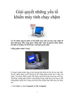 Giải quyết những yếu tố khiến máy tính chạy chậm pdf