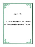 LUẬN VĂN: Giải pháp phát triển dịch vụ ngân hàng hiện đại của các ngân hàng thương mại Việt Nam potx