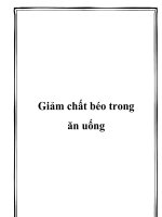 Giảm chất béo trong ăn uống pot