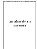 Làm thế nào để có tiền kinh doanh doc