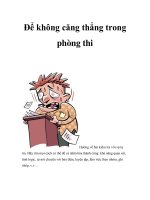 Để không căng thẳng trong phòng thi pot