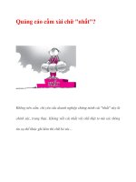 Quảng cáo cấm xài chữ 