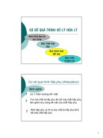 Cơ sở quá trình xử lý hóa lý ppt