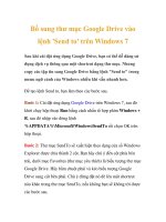 Bổ sung thư mục Google Drive vào lệnh ''''Send to'''' trên Windows 7 docx