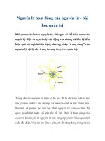 Nguyên lý hoạt động của nguyên tử - bài học quản trị docx