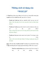 Những cách sử dụng của “WOULD” pptx