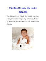 Cẩn thận khi nước tiểu của trẻ nặng mùi pot