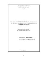 ứng dụng quy trình nuôi tôm sú với mật độ 60 conm2 tại công ty tnhh thủy hải sản minh phú - kiên giang