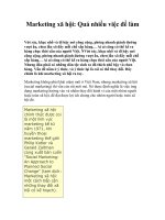 Marketing xã hội: Quá nhiều việc để làm potx