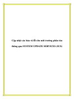 Cập nhật các bản vã lỗi cho môi trường phân tán thông qua SYSTEM UPDATE SERVICES (SUS) potx