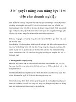 3 bí quyết nâng cao năng lực làm việc cho doanh nghiệp doc