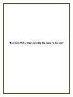 Phần mềm Websense: Giải pháp lọc mạng và bảo mật docx