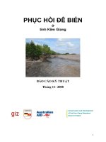BÁO CÁO KỶ THUẬT -PHỤC HỒI ĐÊ BIỂN ở tỉnh Kiên Giang pdf