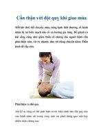 Cẩn thận với đột quỵ khi giao mùa doc