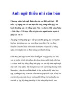 Anh ngữ thiếu nhi căn bản doc