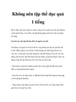 Không nên tập thể dục quá 1 tiếng docx