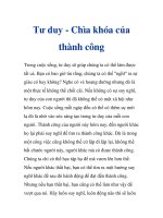 Tư duy - Chìa khóa của thành công pptx